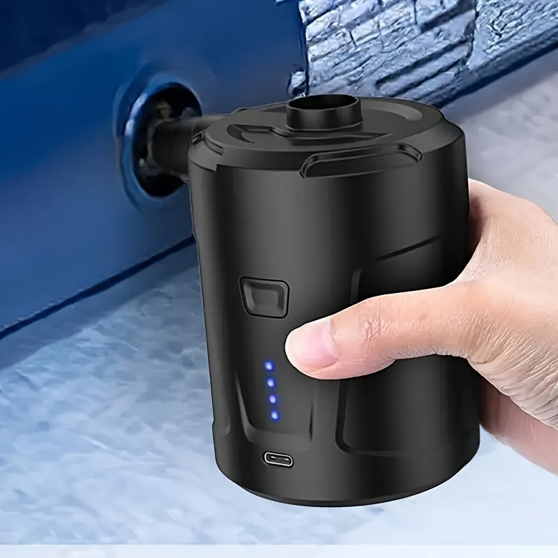 Carvallo Luftpumpe AirTrek Mini | USB-uppladdningsbar &amp; Trådlös | Kompakt &amp; Robust | För Luftmadrasser &amp; Utomhus