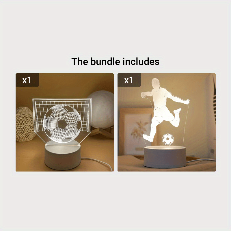 SoccerGlow - Fotboll LED Nattlampa med Akrylbasis