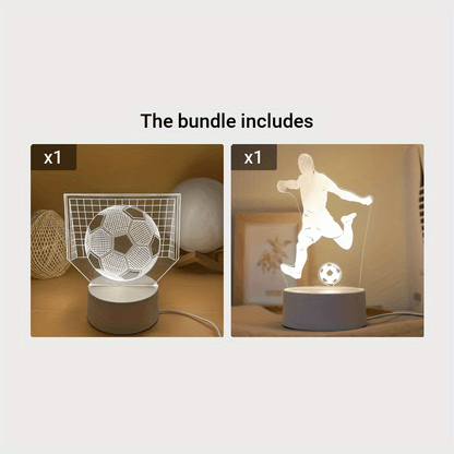 SoccerGlow - Fotboll LED Nattlampa med Akrylbasis