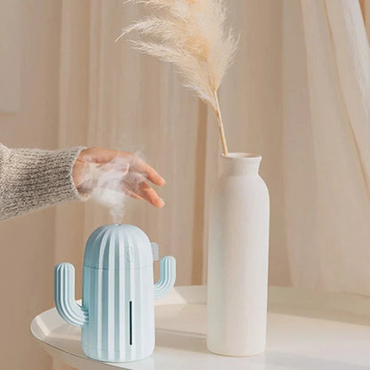 Kaktusformad uppladdningsbar aromaterapi luftfuktare 340ml