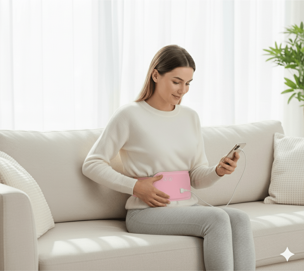 CALMCORE – Elektriskt bältesvärmare med värme och vibration