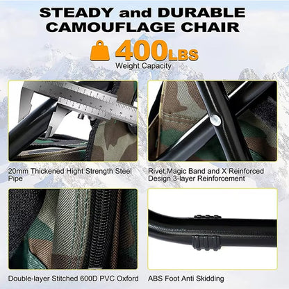 Camochair Pack - 3-i-1 Ryggsäck, Kylbox och Fällstol för Utomhäventyr