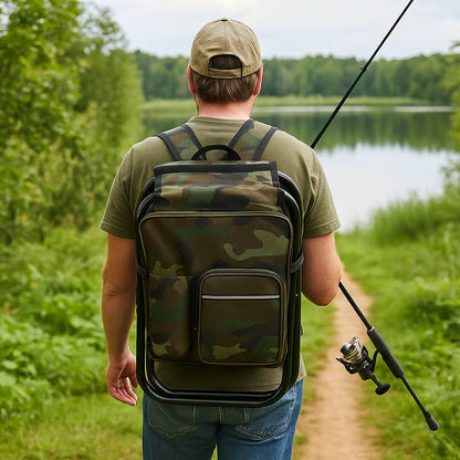 Camochair Pack - 3-i-1 Ryggsäck, Kylbox och Fällstol för Utomhäventyr