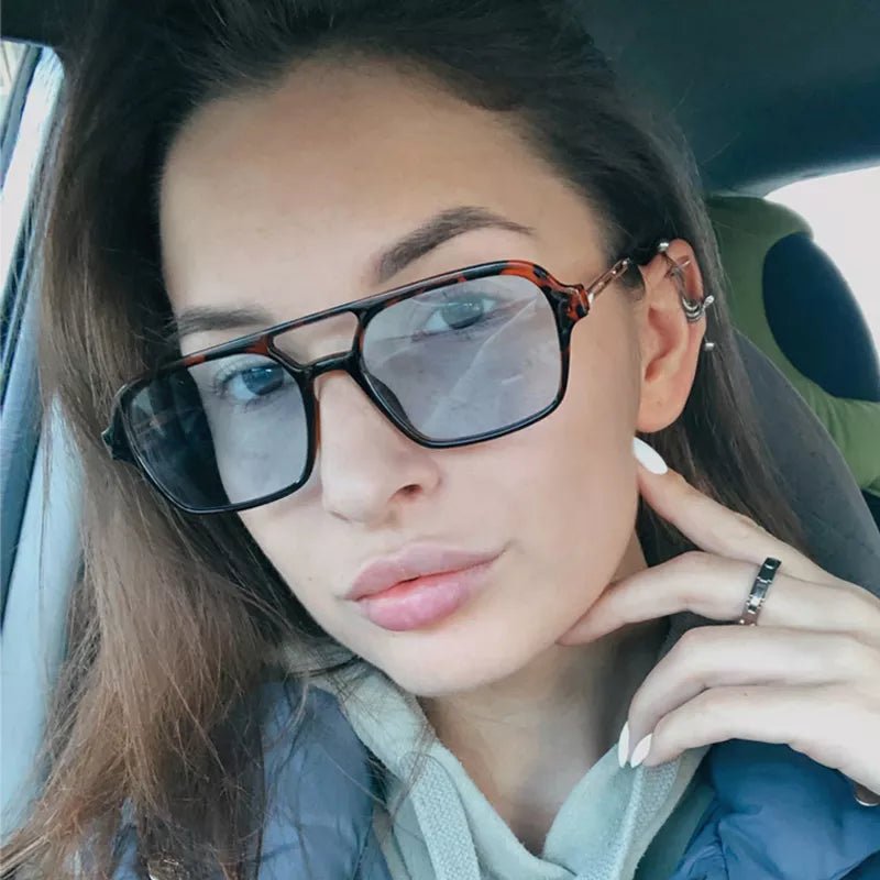 CANDYVIEW SOLBRILLOR – Retro Fyrkantiga Solglasögon med UV-Skydd för Kvinnor