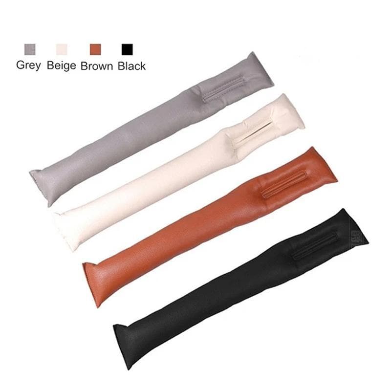 Royallure Bilstolsfackfyllare - Premium PU-läderorganisatör för telefoner, nycklar och nödvändigheter - Justerbar och lätt att installera - 2 st