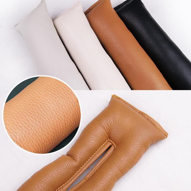 Royallure Bilstolsfackfyllare - Premium PU-läderorganisatör för telefoner, nycklar och nödvändigheter - Justerbar och lätt att installera - 2 st