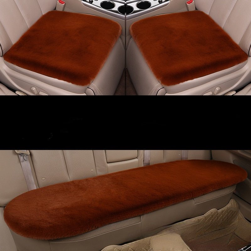 Royallure Plush Vinter Bilstolsdyna - Halka-säker, Mjuk & Varm Skydd för Lädersäten