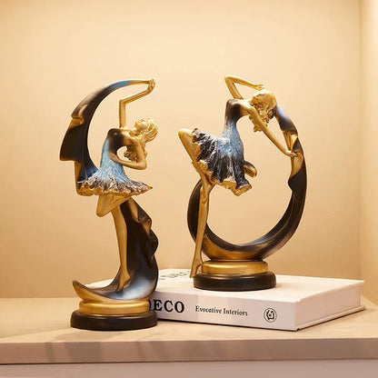 Caran d’Artis | Kreativ Dansande Flicka Skulptur för Elegant Heminredning
