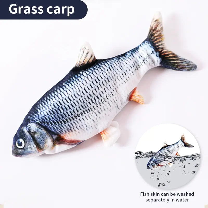 USB Laddningsbar Interaktiv Kattleksak Fisk