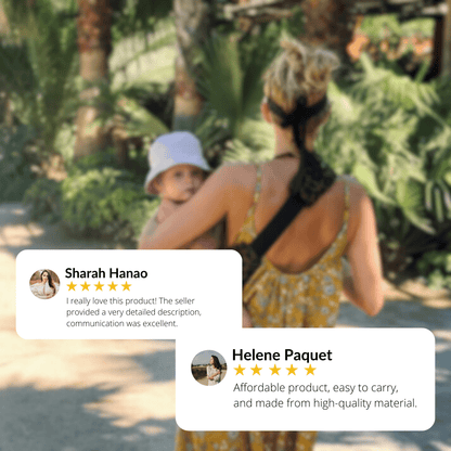 Carrynest Baby Sling - Ergonomisk höftbärande för bekvämt, handsfree bärande av babyn