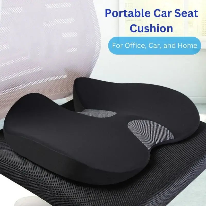 Royallure Ergonomisk Minnesskum Bilsäte Kudde med Svanskärssnitt, Non-Slip Bas