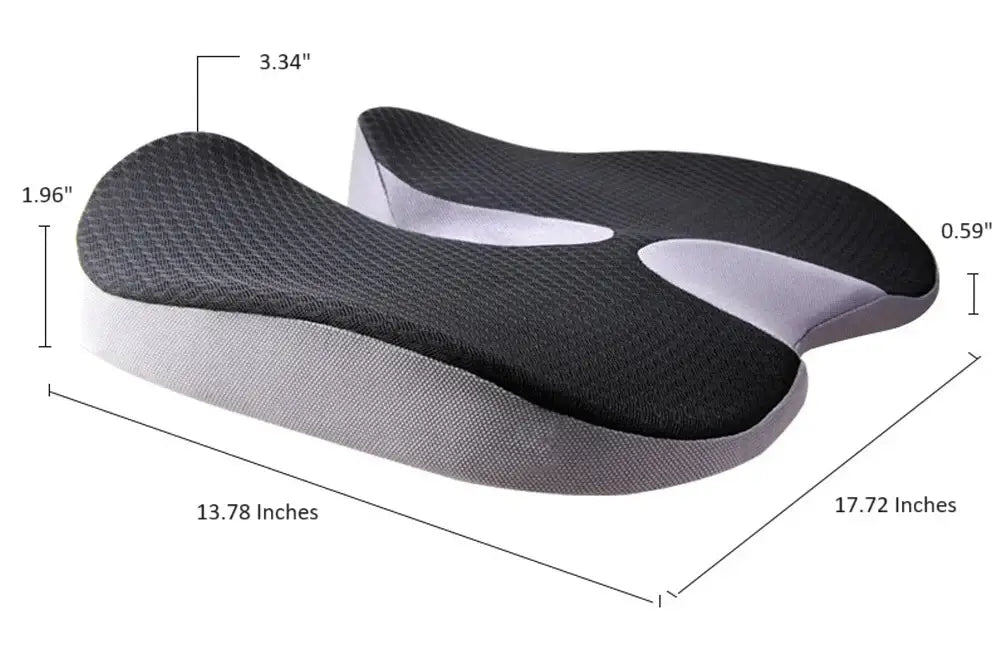 Royallure Ergonomisk Minnesskum Bilsäte Kudde med Svanskärssnitt, Non-Slip Bas