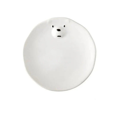 Cartoon Isbjörn Keramik Tallrik och Skål Sätt Eco-Vänlig