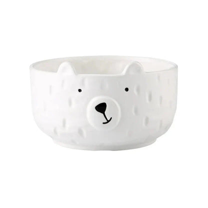Cartoon Isbjörn Keramik Tallrik och Skål Sätt Eco-Vänlig