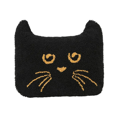 Tecknad kastkuddar med broderad bomullsdesign