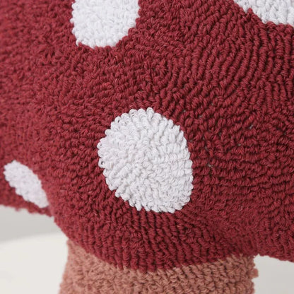 Tecknad kastkuddar med broderad bomullsdesign