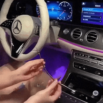 Royallure Bil Tak Stjärnig LED Interiör Ljus – USB Flexibel Ambient Belysning för Fester & Resor