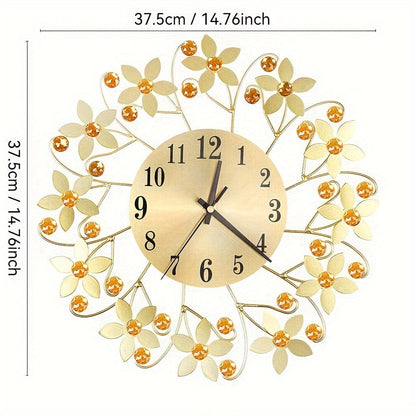EleganceClock - Stille Dekorativ Väggklocka 14 Tum