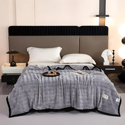 SoftSerenity Sängkläder Set - Lyxig Kaninfäll Plyschfilt