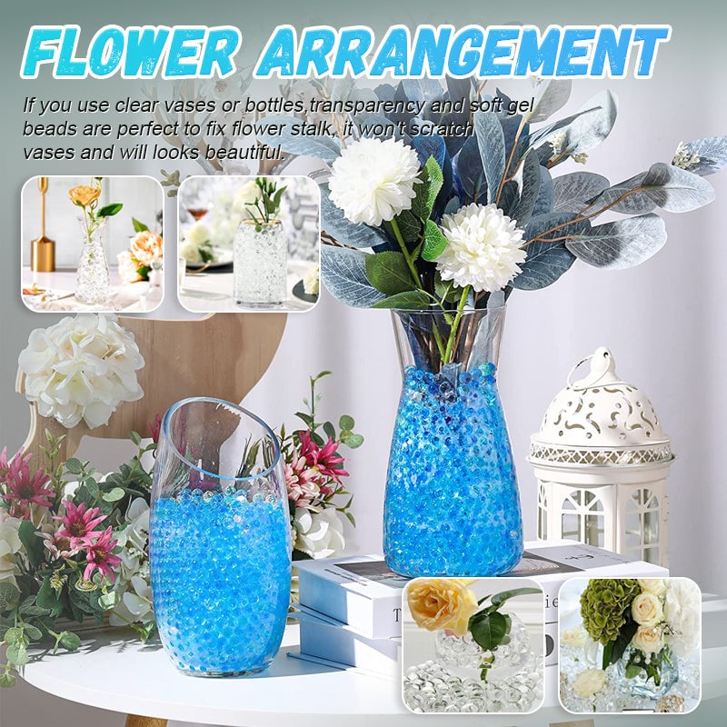 Carvallo - 2250 stycken 17-20mm kristall-botten-vatten-perlor-gel