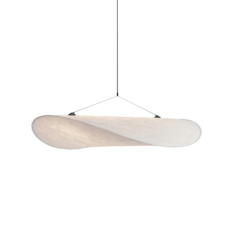 LunaLux Modern LED Taklampa i Metall och Konstsilke i Vitt för Sovrum