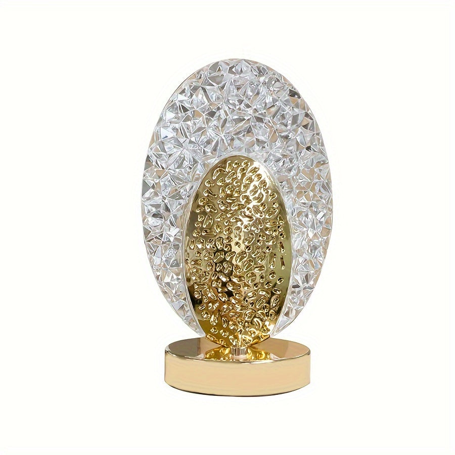 Fjäderlampa - USB Touch Bordslampa med Påfågel Design, Oändligt Dimbart LED Ljus