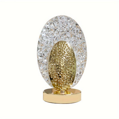 Fjäderlampa - USB Touch Bordslampa med Påfågel Design, Oändligt Dimbart LED Ljus