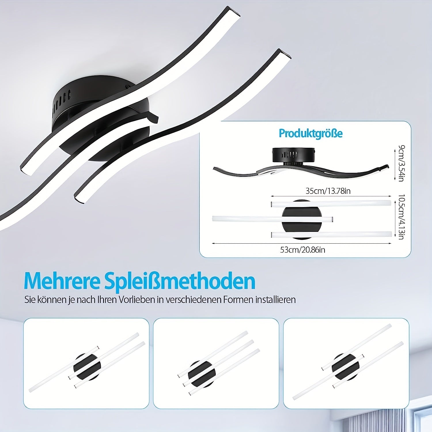 LumaCurve - Dimbar LED Plafondlampa med Elegant Kurvdesign