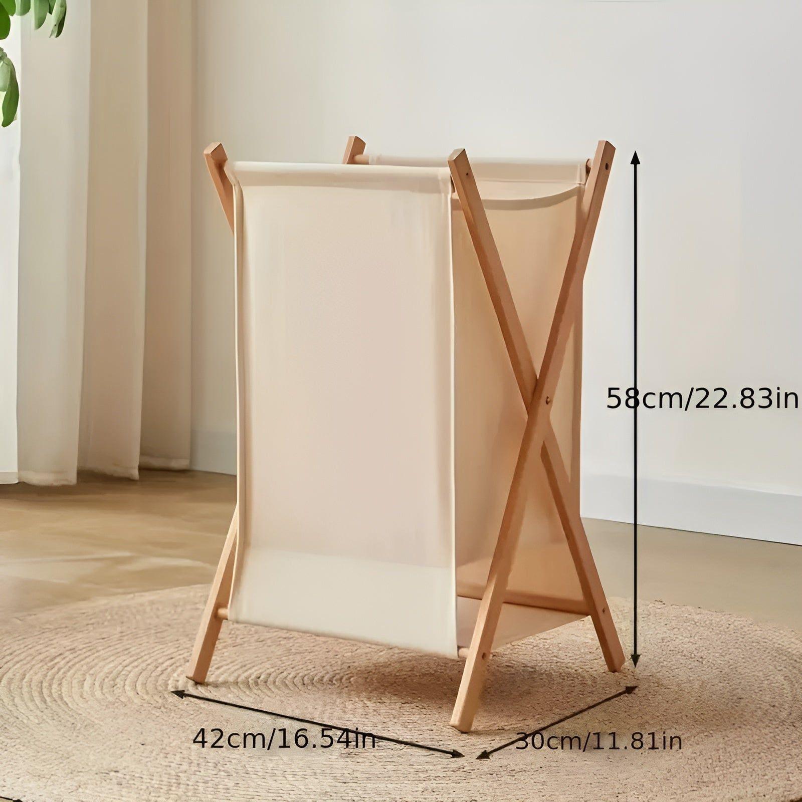 FlexiWood Korg - Fällbar tvättkorg av trä