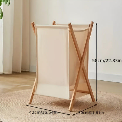 FlexiWood Korg - Fällbar tvättkorg av trä