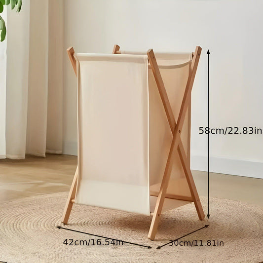 FlexiWood Korg - Fällbar tvättkorg av trä