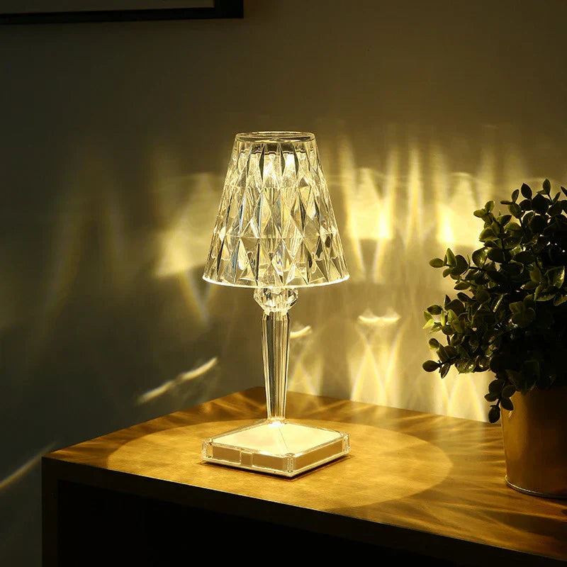 RoyaleGlow Crystal Trådlampa LED | Touch Control & Uppladdningsbar Inomhus/Utebelysning