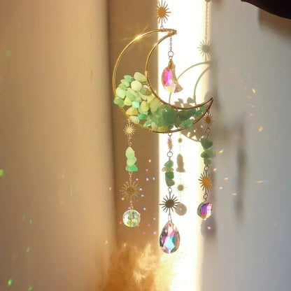 MoonGlow - Prism Måne Drömfångare för Mysterisk Stämning