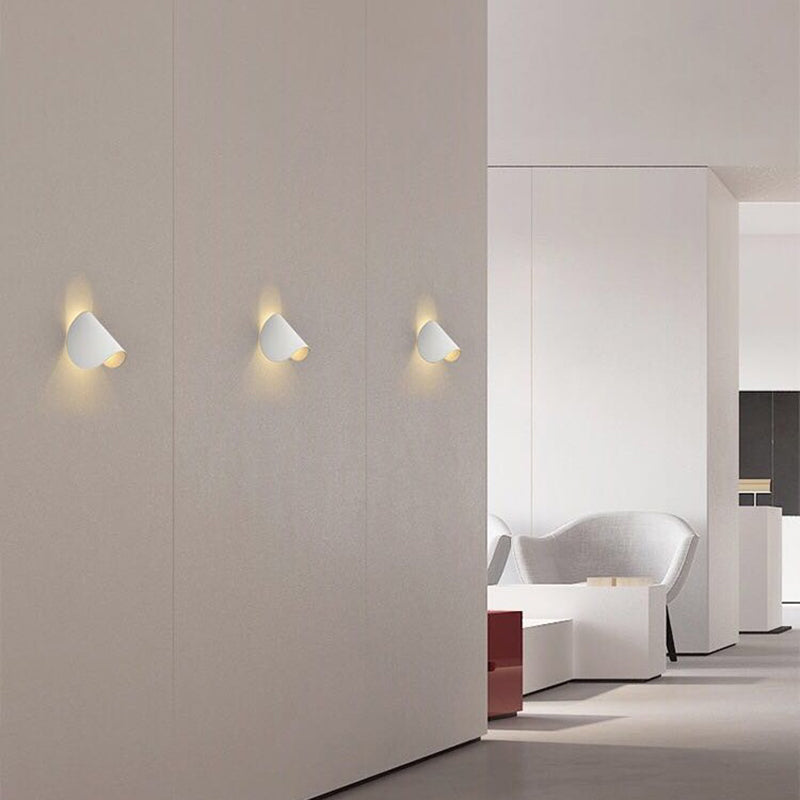 Eveline Modern Geometrisk LED Vägglampa - 4 Färger Inomhus/Ute Metall