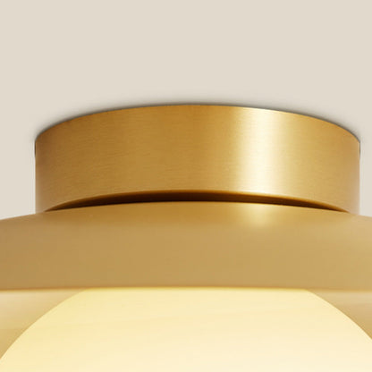 Messing Kap Guld Semi Flush Taklampa