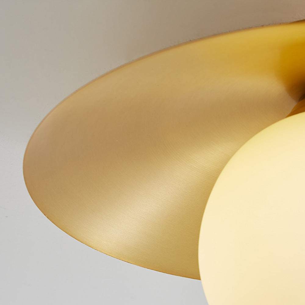 Messing Kap Guld Semi Flush Taklampa
