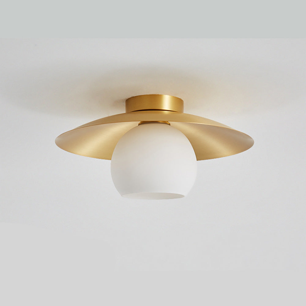 Messing Kap Guld Semi Flush Taklampa