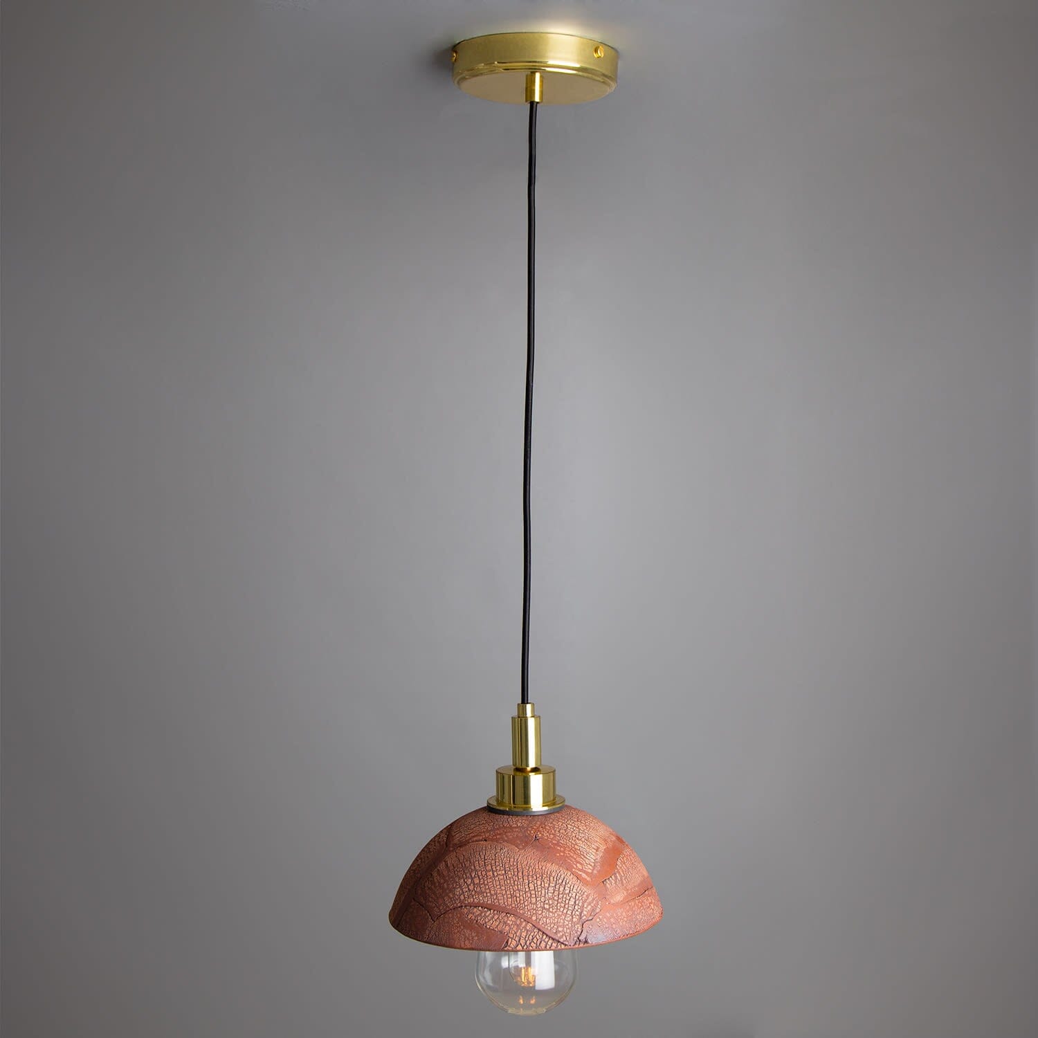Keramisk Fiorani Casa | Badrumspendellampa 20 cm, Röd Järn IP44