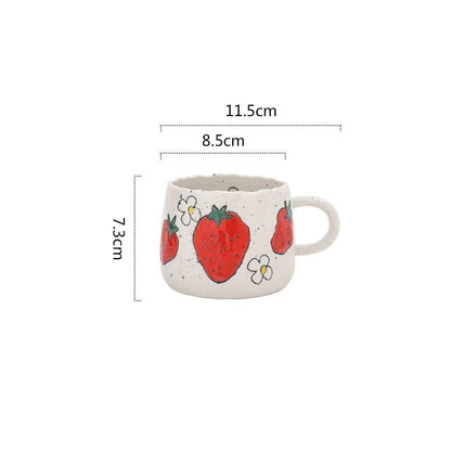Keramisk kaffekopp med lekfullt fruktdesign