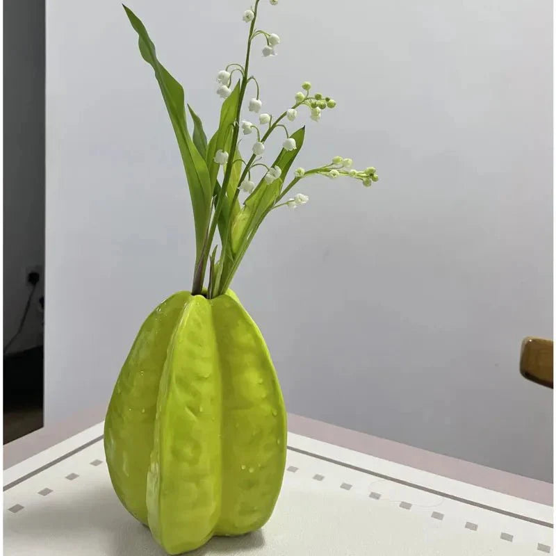 Keramisk Stjärnfrukt Blomvas Unik Dekorativ Kruka