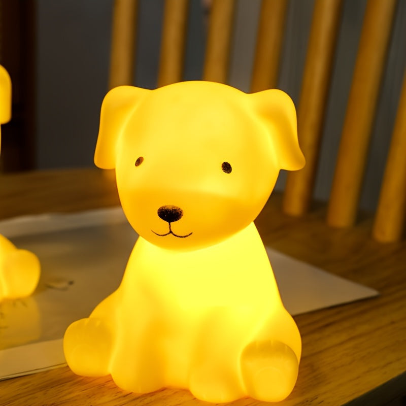 PuppyGlow - Söt Tecknad Hundlampa med Varmt Ljus för Rumsinredning