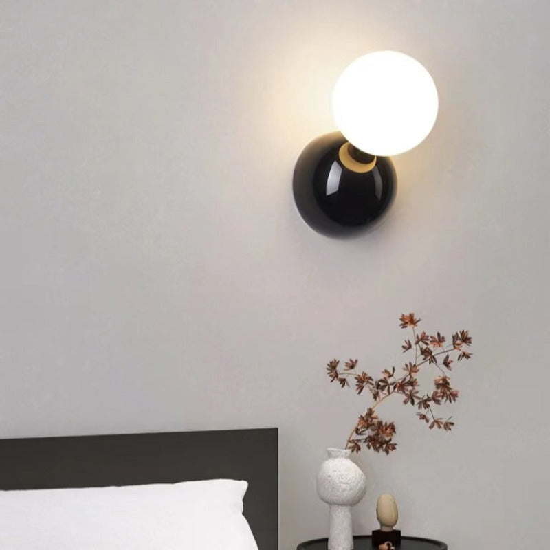 Nova Modern LED Vägglampa Svart/Vit Metall Vardagsrum