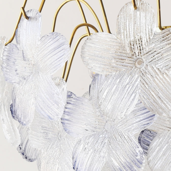 Klassisk Blomformad Glasmålad Krona för Vardagsrummet