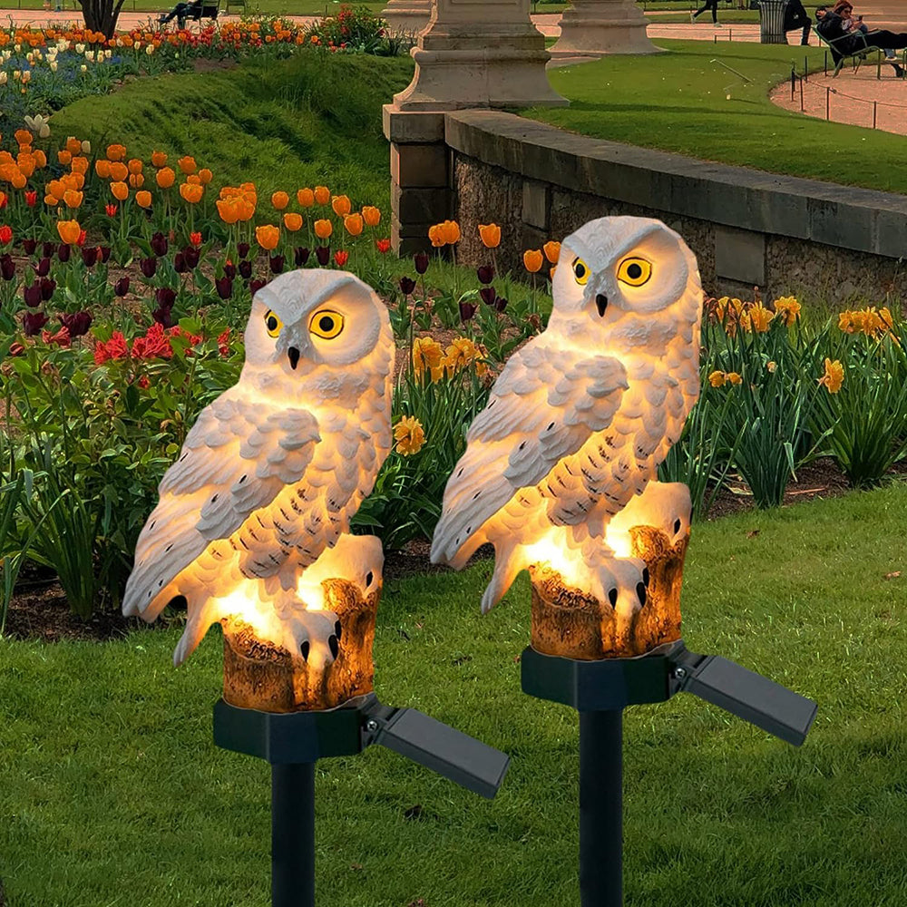 Trädgårdslampa Solros Uggla Utomhus LED Set