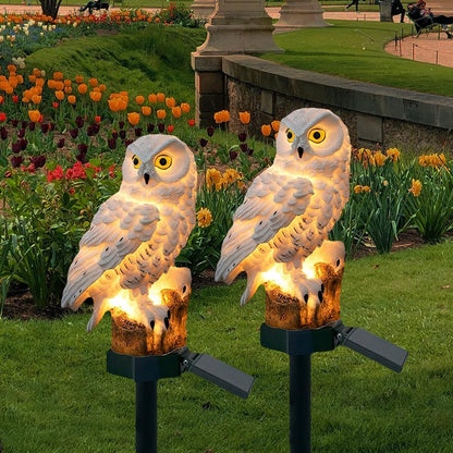Trädgårdslampa Solros Uggla Utomhus LED Set