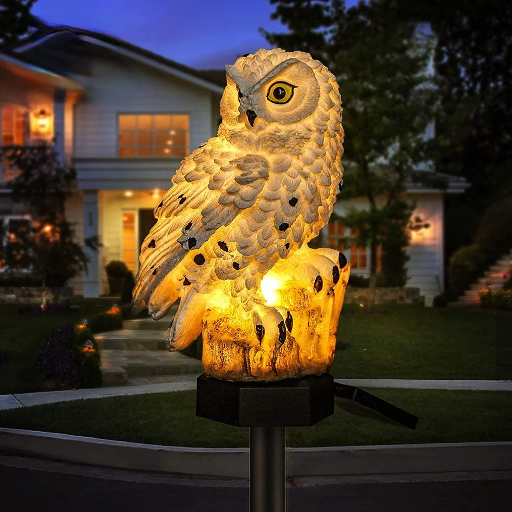 Trädgårdslampa Solros Uggla Utomhus LED Set
