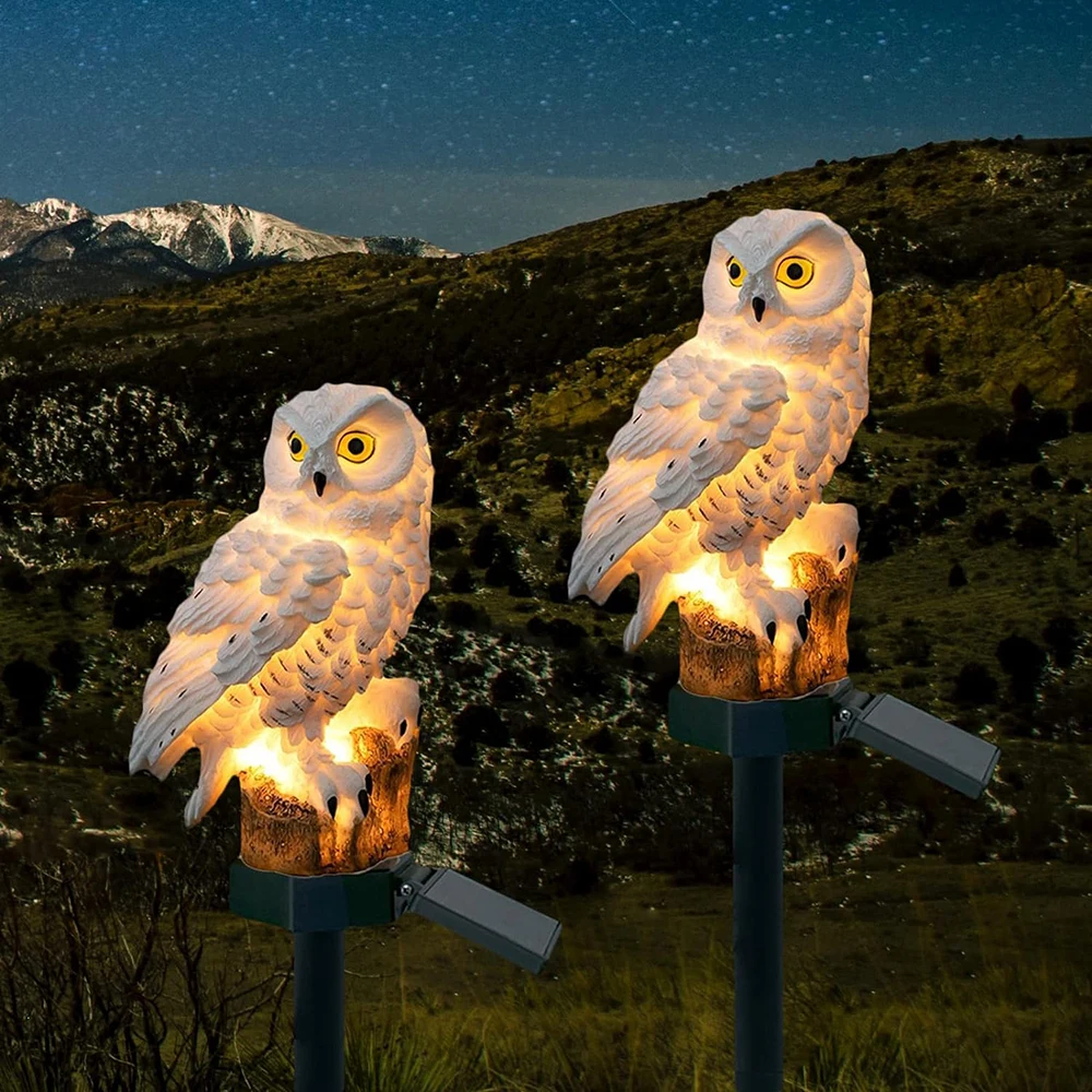 Trädgårdslampa Solros Uggla Utomhus LED Set