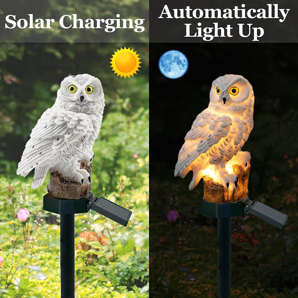 Trädgårdslampa Solros Uggla Utomhus LED Set