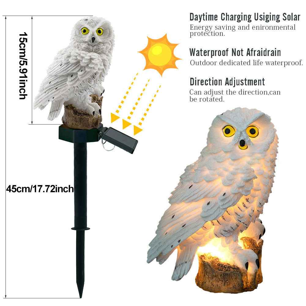 Trädgårdslampa Solros Uggla Utomhus LED Set