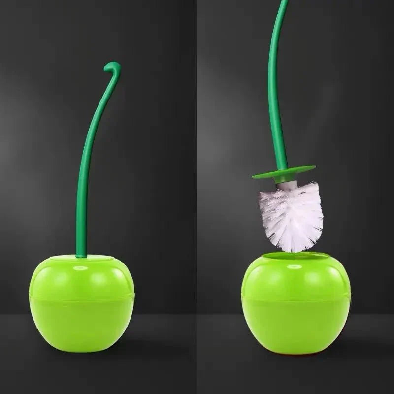 Körsbärsäpple Toalet Borste Hållare - Rolig Design, Plast Material